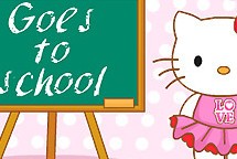 Hello Kitty va a la escuela